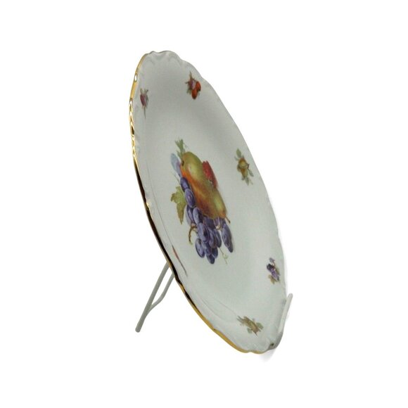 BAVARIA SCHUMANN Arzberg Fruit Platter Plate Gold Trim Germany Vintage 12" - Picture 4 of 11